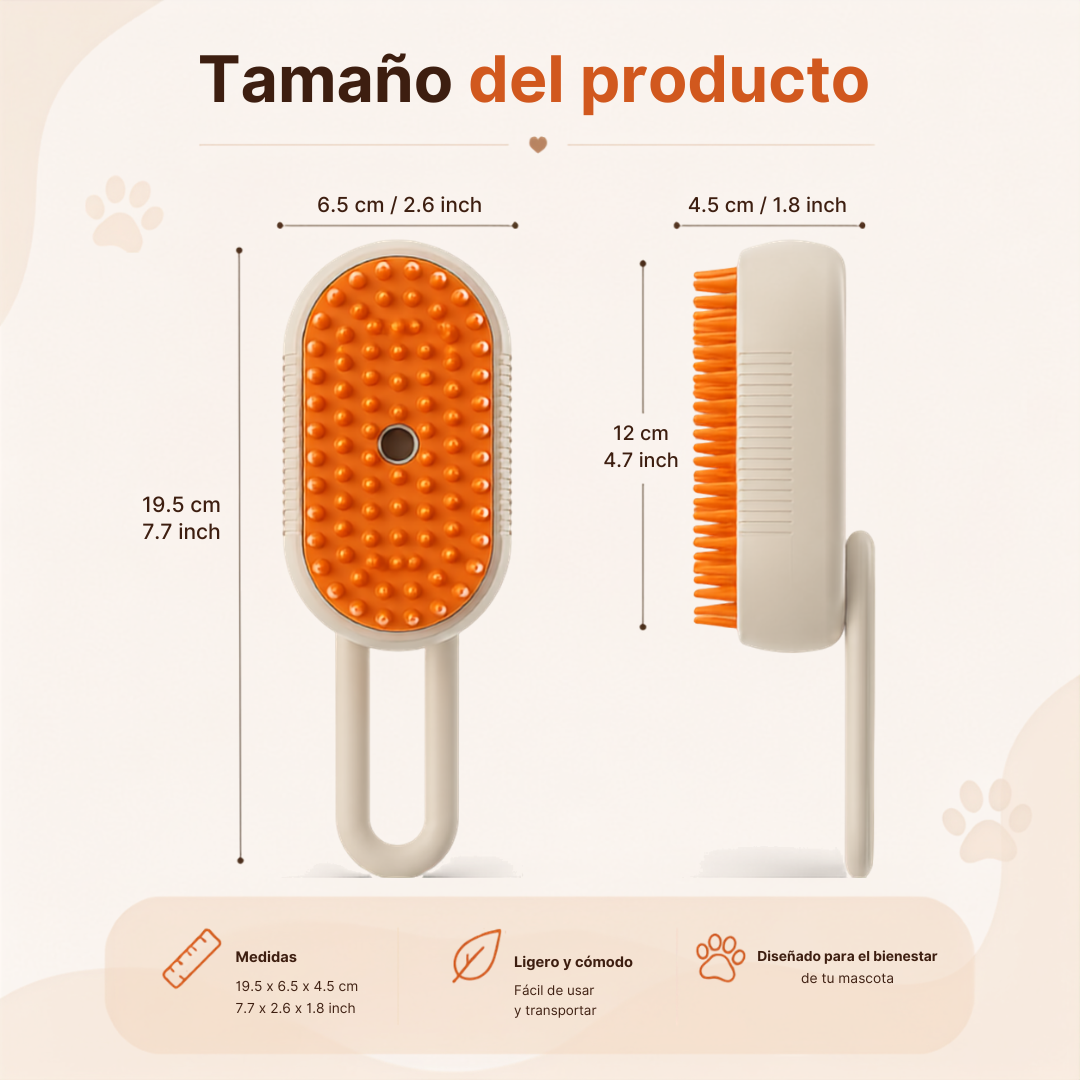 Cepillo de Vapor para Mascotas