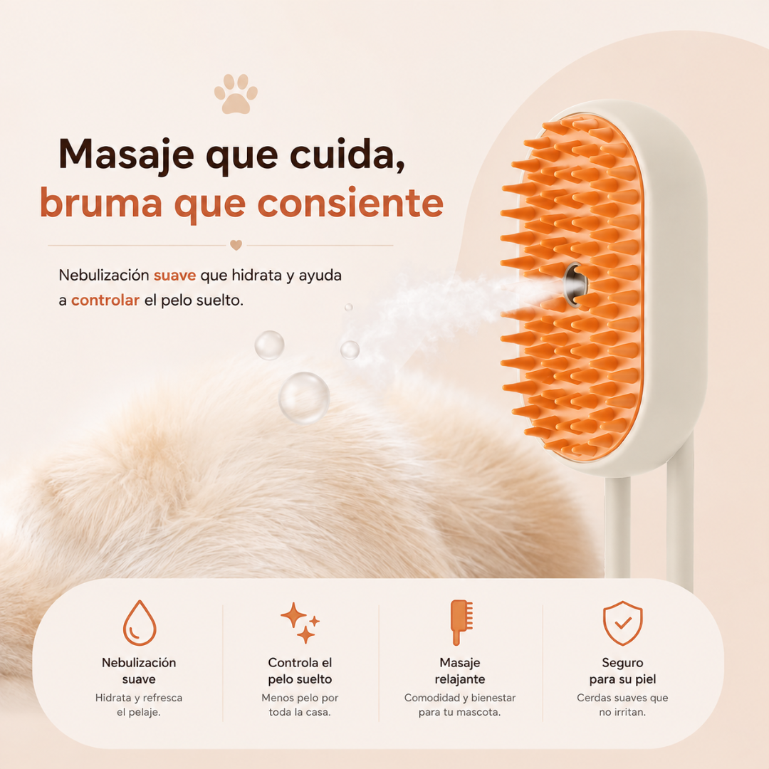 Cepillo de Vapor para Mascotas